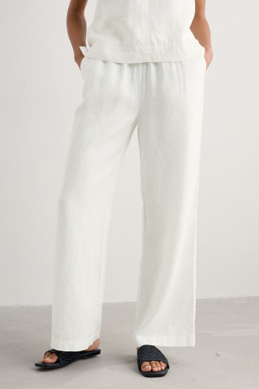 marée de flux de jambe large pantalon de toile