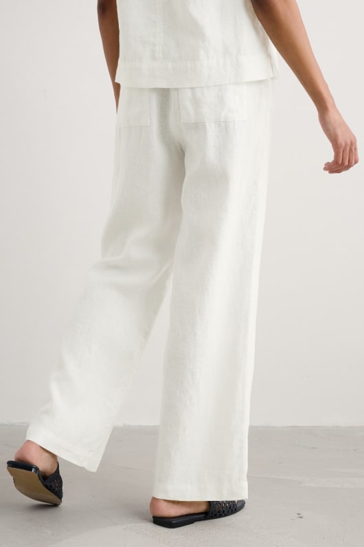 marée de flux de jambe large pantalon de toile
