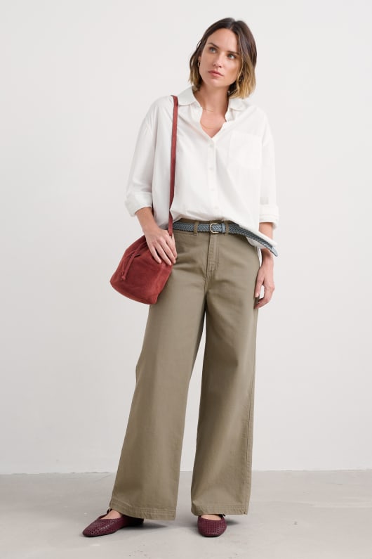 milly jambe large pantalon denim