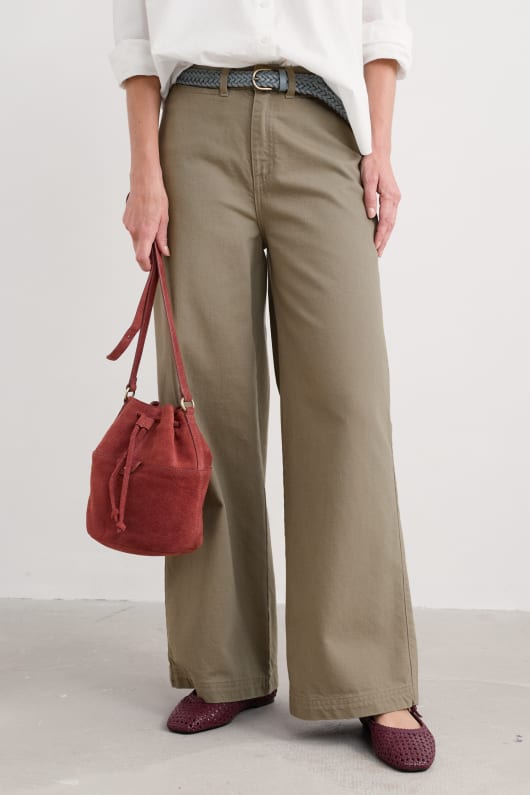 milly jambe large pantalon denim