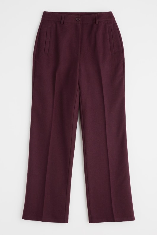 lowena mélange de la laine de la jambe droite pantalon de costume