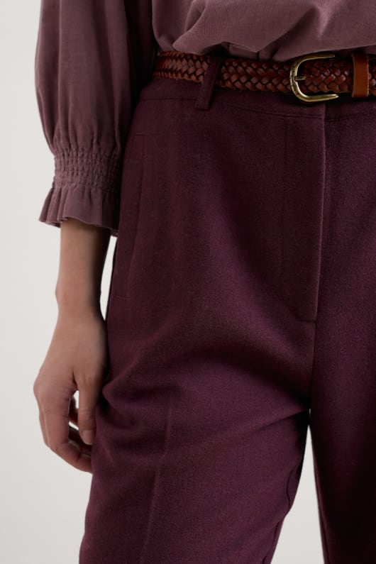 lowena mélange de la laine de la jambe droite pantalon de costume