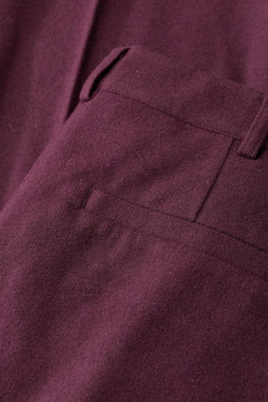 lowena mélange de la laine de la jambe droite pantalon de costume