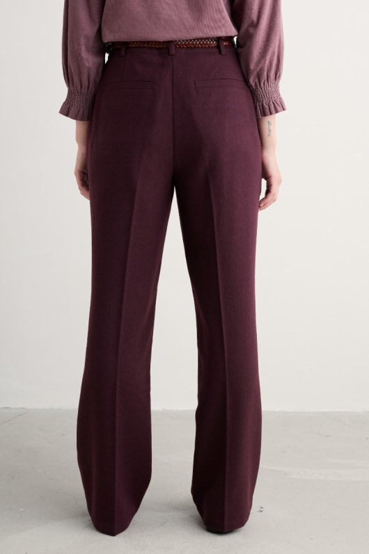 lowena mélange de la laine de la jambe droite pantalon de costume
