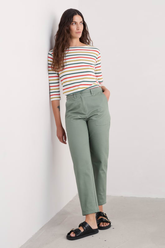 mor chemin de coton biologique fuselée pantalon