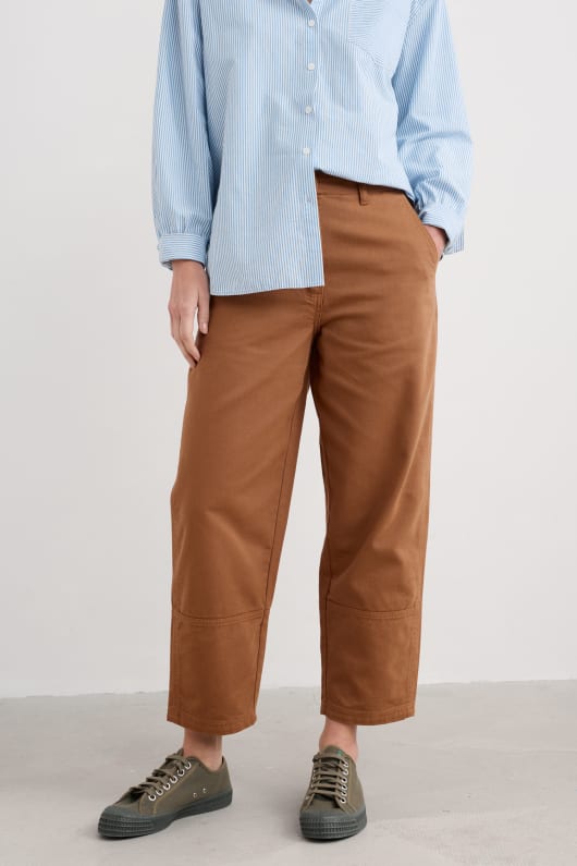 peint les formes organiques de coton fuselée pantalon