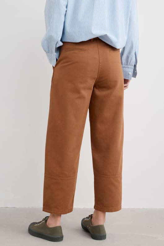peint les formes organiques de coton fuselée pantalon
