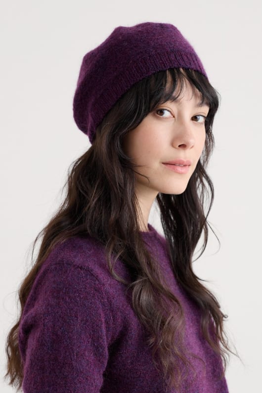 de pointe daiguille mohair mélange béret