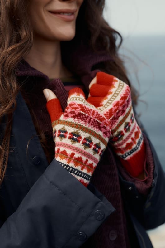 mabyn fair isle gants mitaines