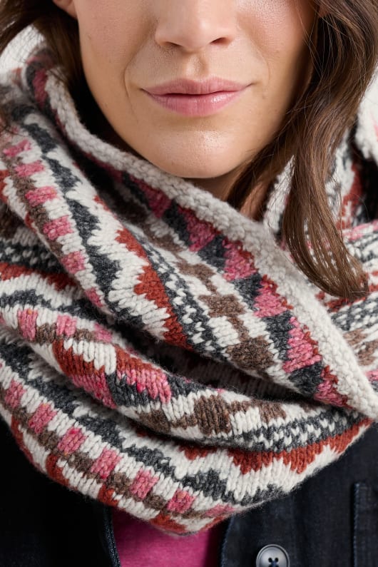 weatherhill fair isle mélange de laine snood