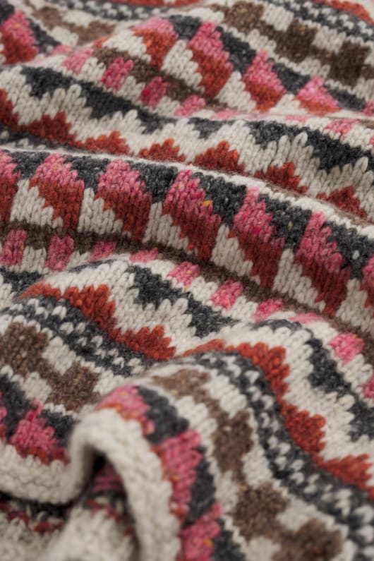weatherhill fair isle mélange de laine snood