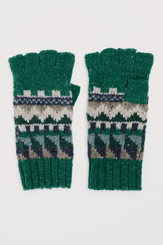 jour de la lune de fair isle gants mitaines