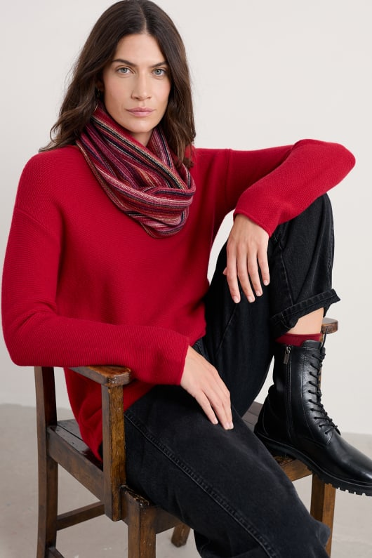 fruité snood fait avec de la laine de mérinos