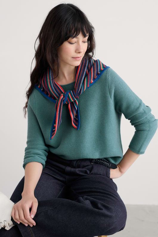 décideurs tricoté triangle foulard