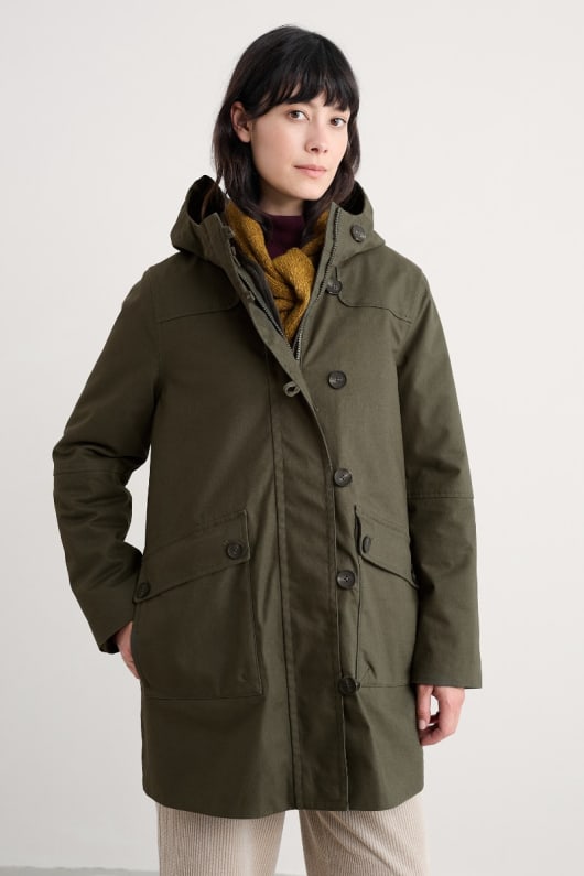boscaswell imperméable à leau 3-dans-1 duffle-coat